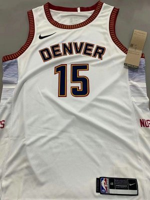 NBA 15 Jokic Denver Nuggets 22-23 city Maillot blanc imprimé